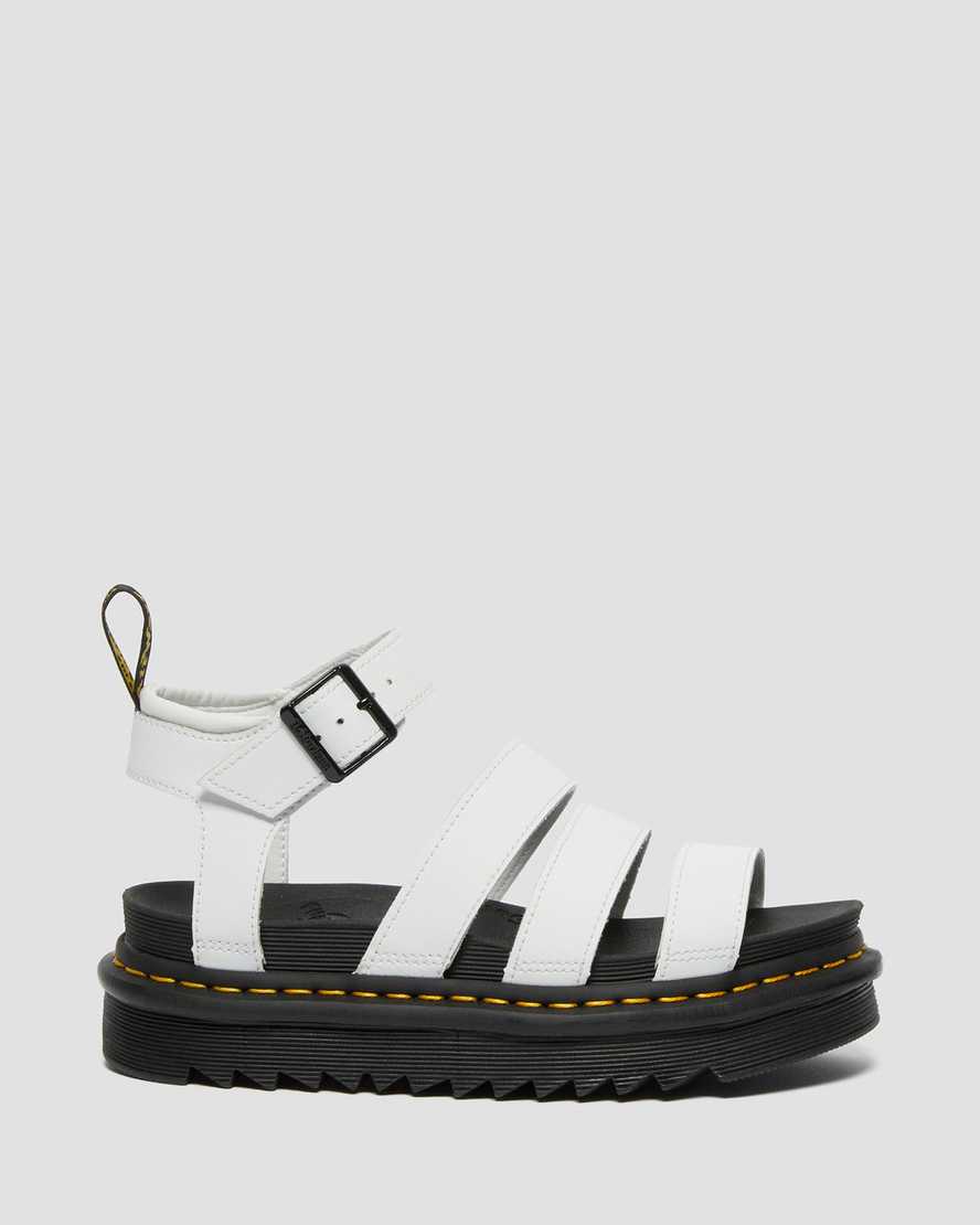 hvide dr martens blaire hydro gladiator sandaler til kvinder
