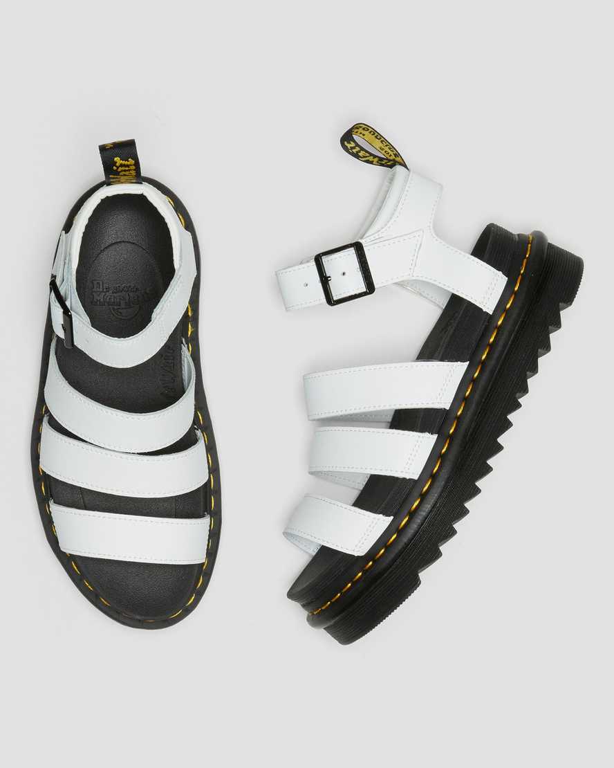 hvide dr martens blaire hydro gladiator sandaler til kvinder