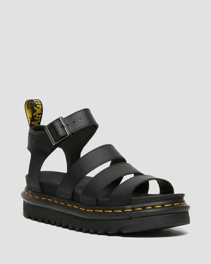 dr. martens blaire hydro gladiator sandaler til kvinder i sort