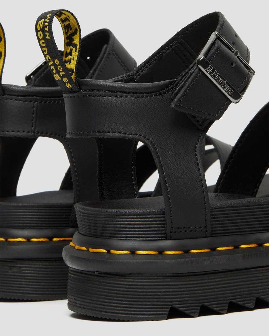dr. martens blaire hydro gladiator sandaler til kvinder i sort