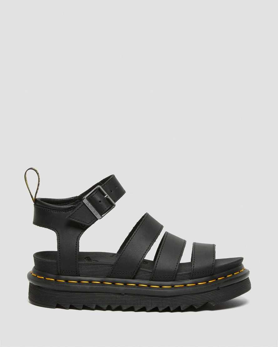 dr. martens blaire hydro gladiator sandaler til kvinder i sort