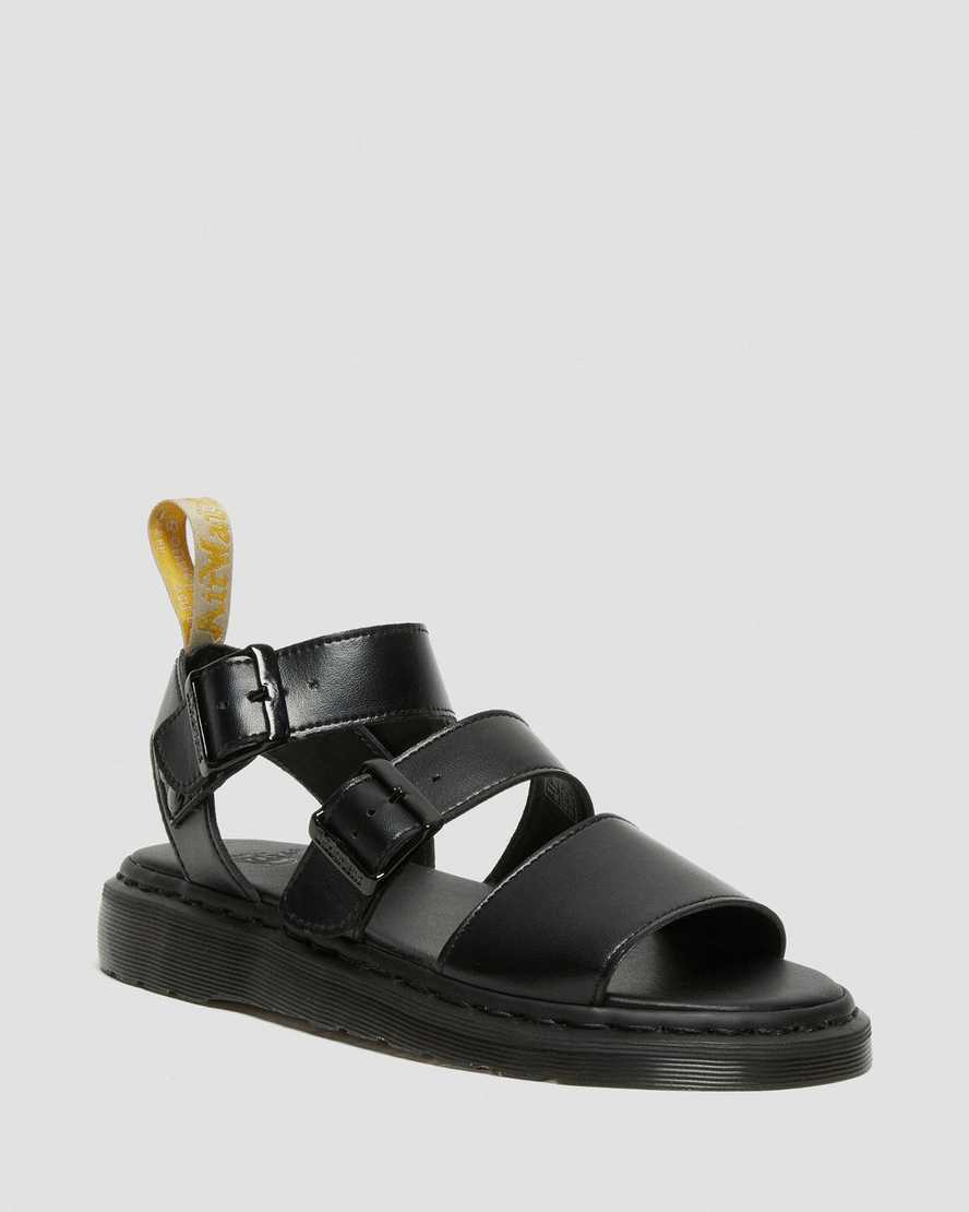 sorte dr martens gryphon gladiator sandaler til kvinder