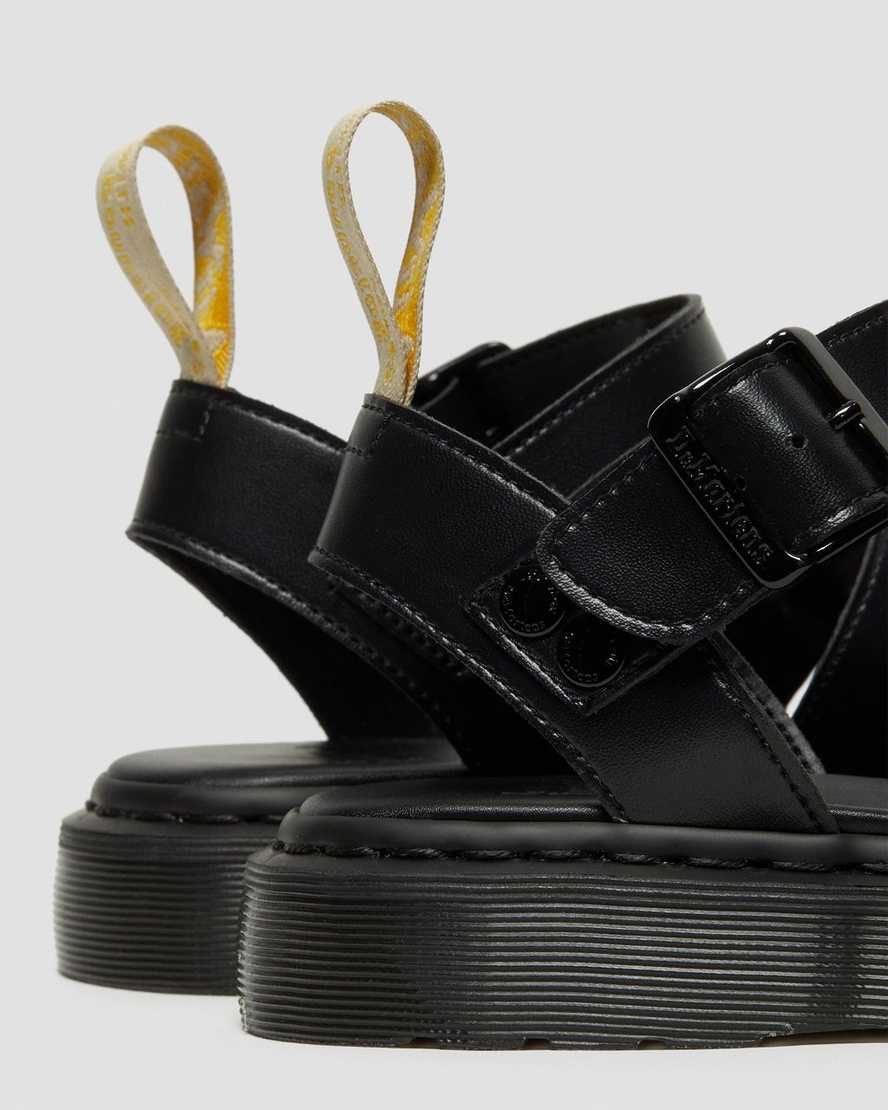 sorte dr martens gryphon gladiator sandaler til kvinder