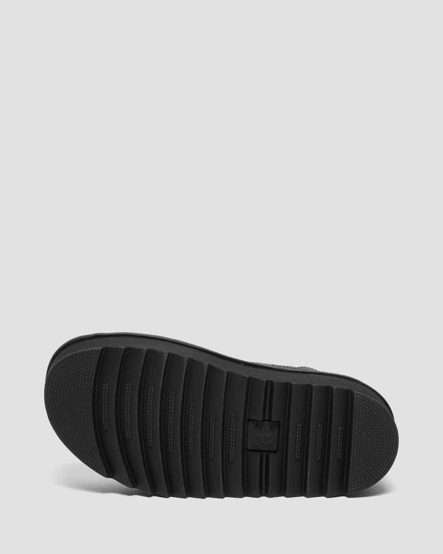 sorte dr martens voss strap dame platform sandaler