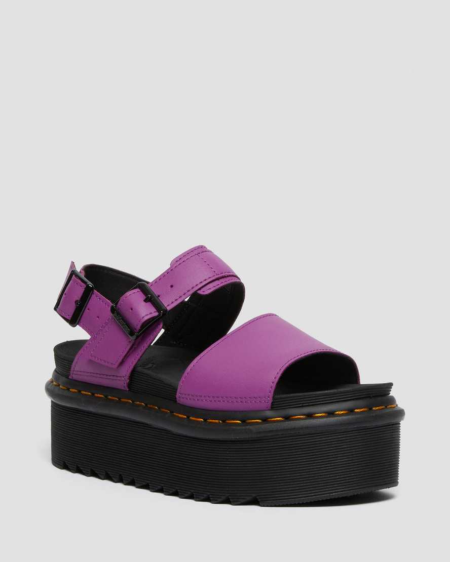 dr. martens voss strap platform sandaler til kvinder i lilla