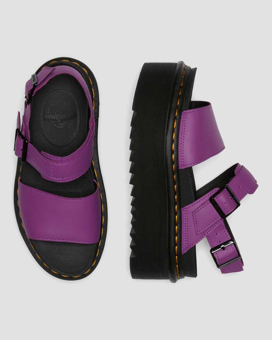 dr. martens voss strap platform sandaler til kvinder i lilla
