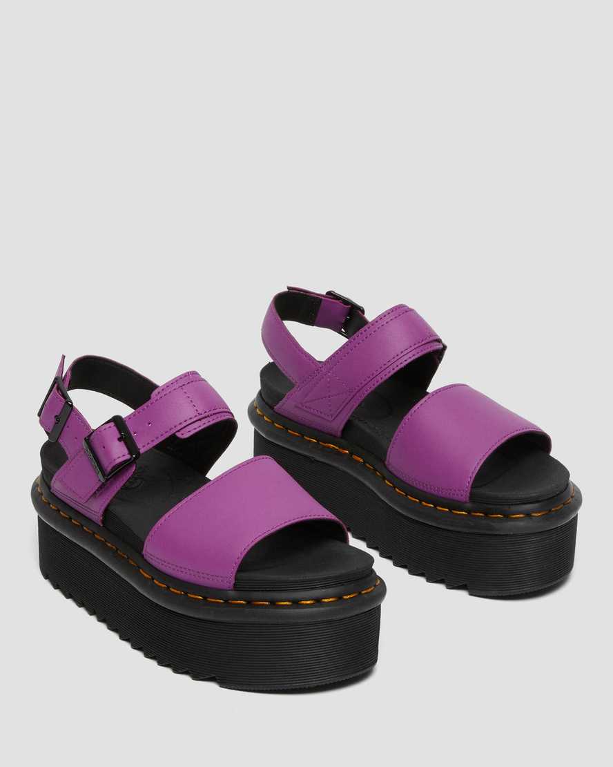 dr. martens voss strap platform sandaler til kvinder i lilla