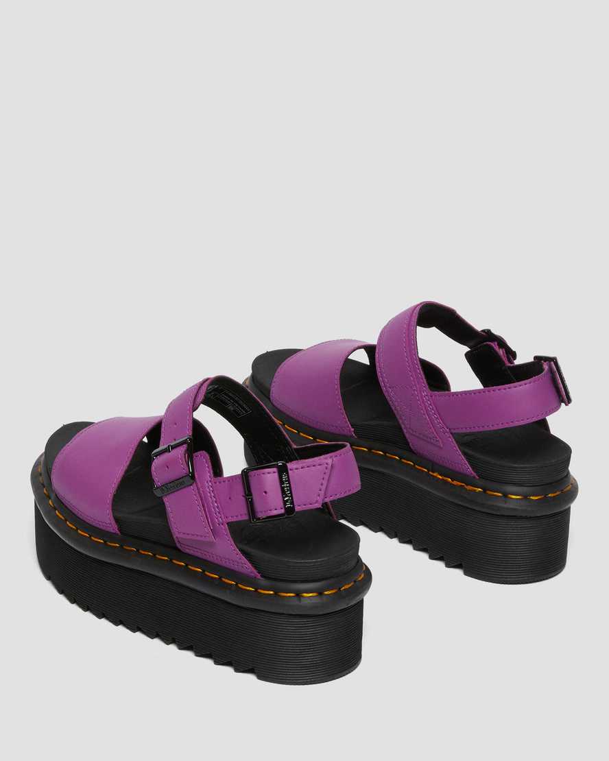 dr. martens voss strap platform sandaler til kvinder i lilla