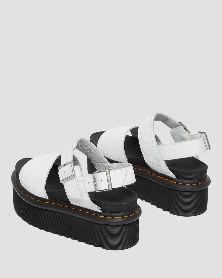 hvide dr martens voss strap dame platform sandaler