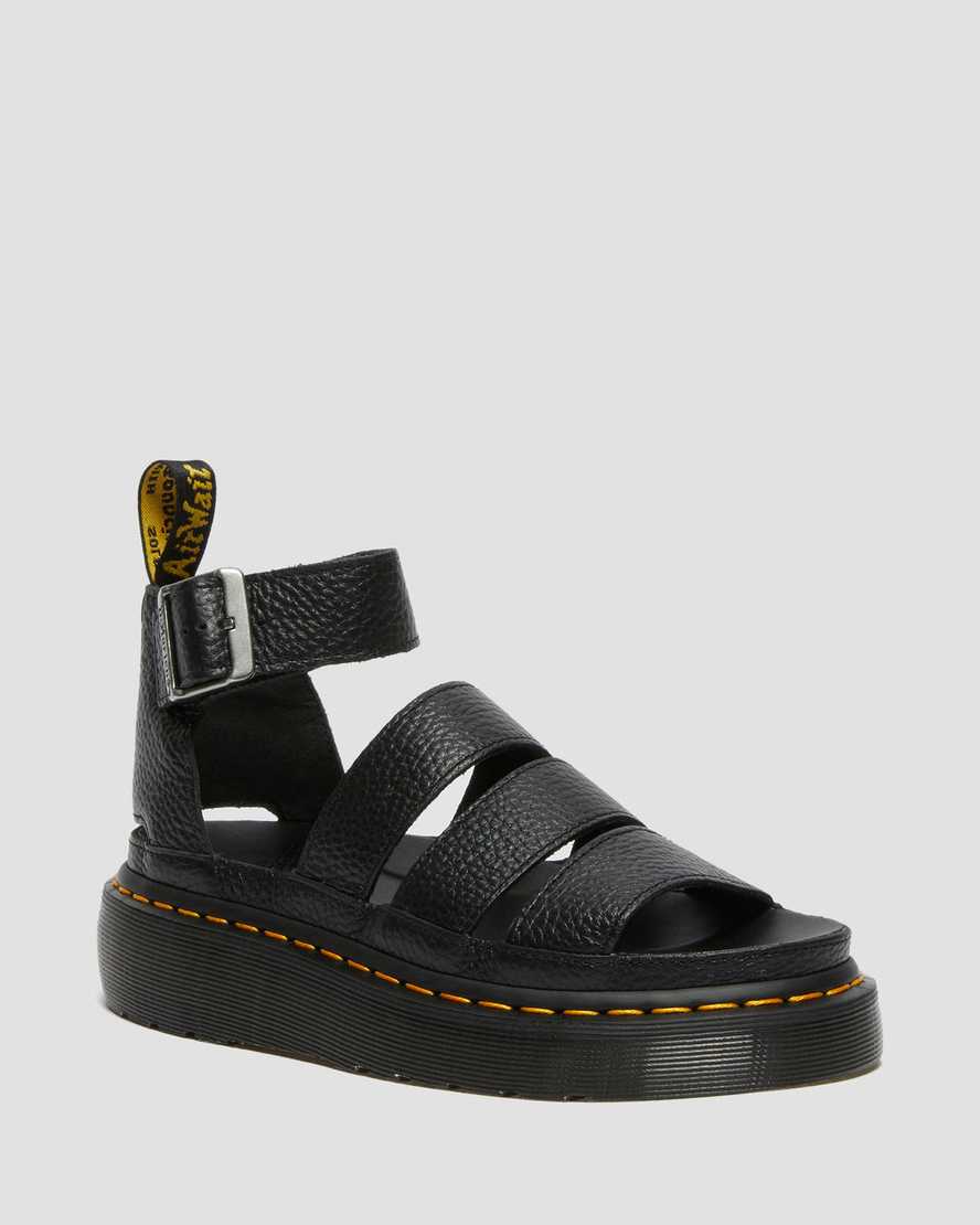 sorte dr martens clarissa ii dame plateau sandaler