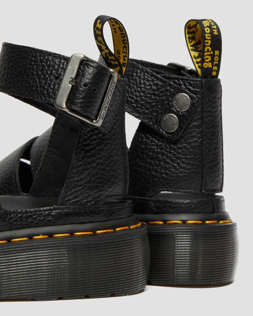 sorte dr martens clarissa ii dame plateau sandaler