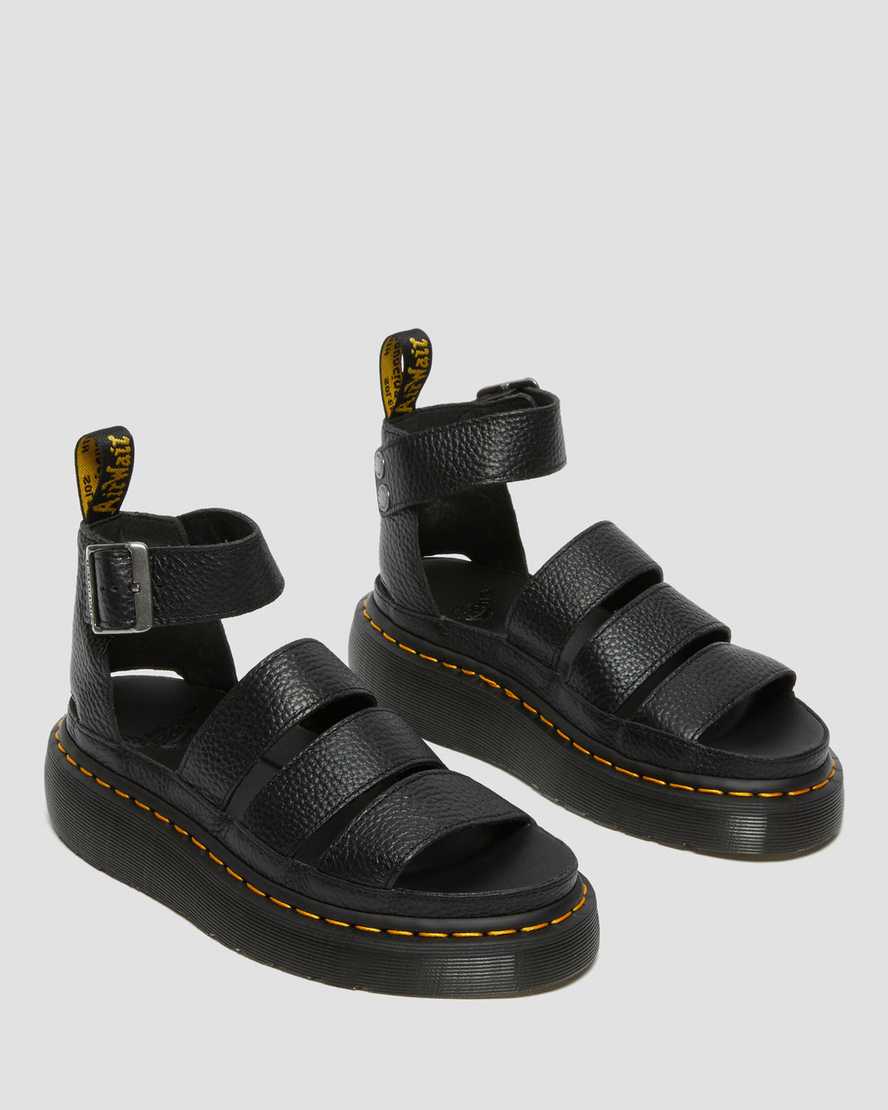 sorte dr martens clarissa ii dame plateau sandaler