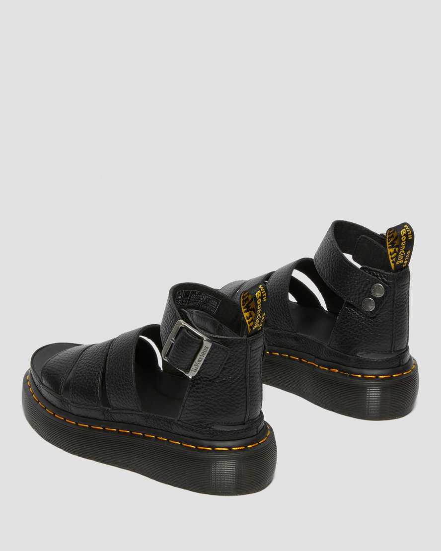 sorte dr martens clarissa ii dame plateau sandaler