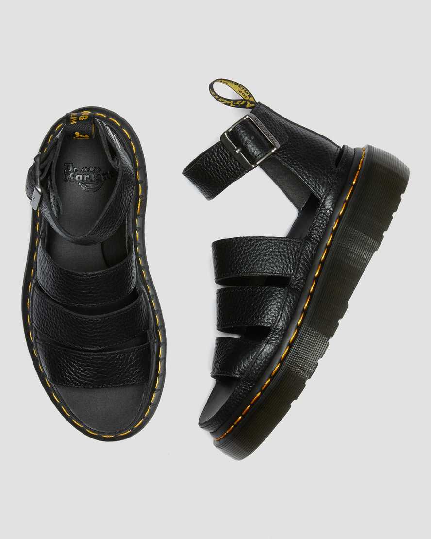 sorte dr martens clarissa ii dame plateau sandaler