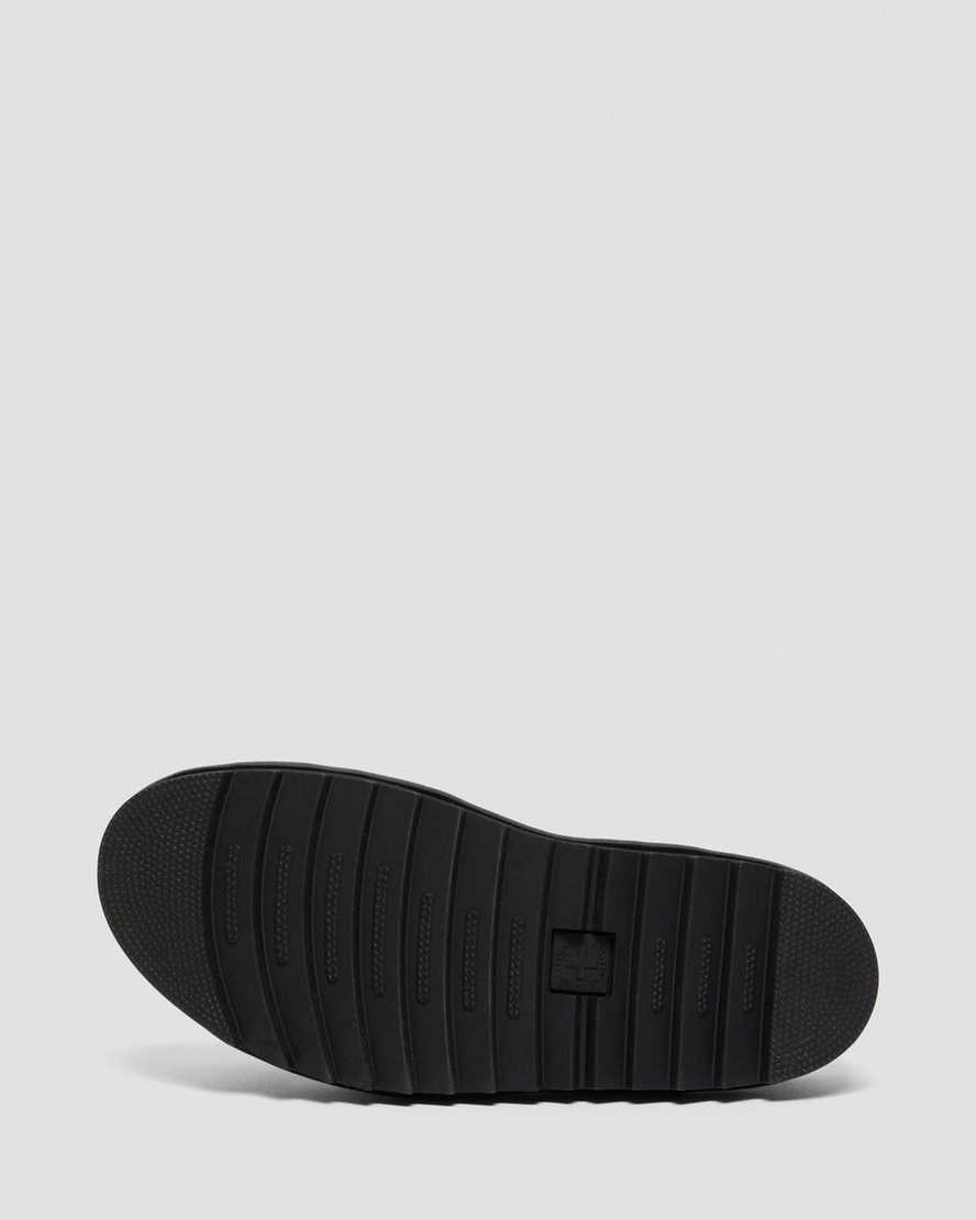 sorte dr martens ryker ii hardware strap dame slidesandaler