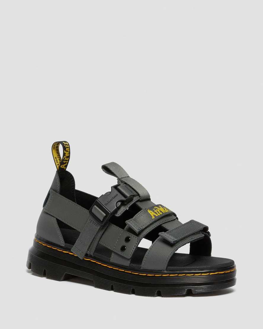 dr. martens pearson webbing sandaler til kvinder i grå