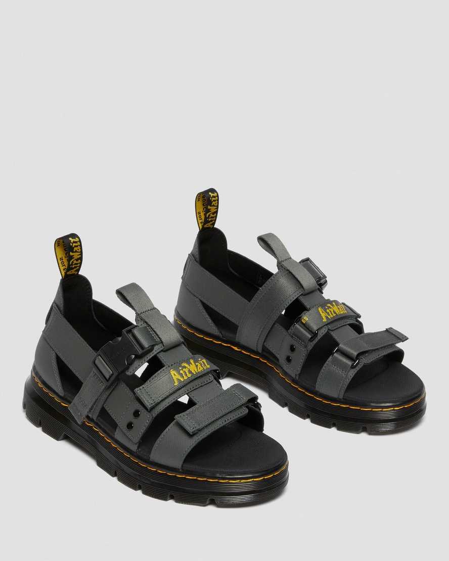 dr. martens pearson webbing sandaler til kvinder i grå