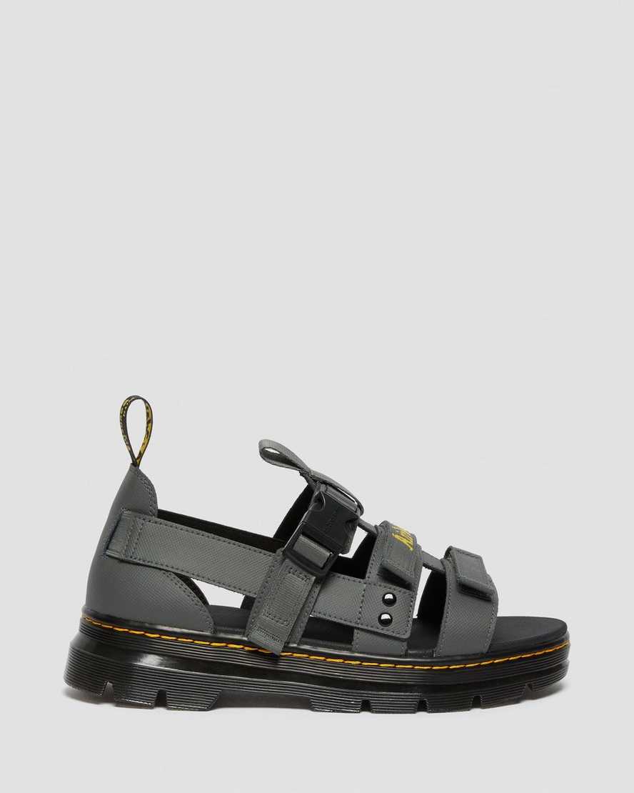 dr. martens pearson webbing sandaler til kvinder i grå