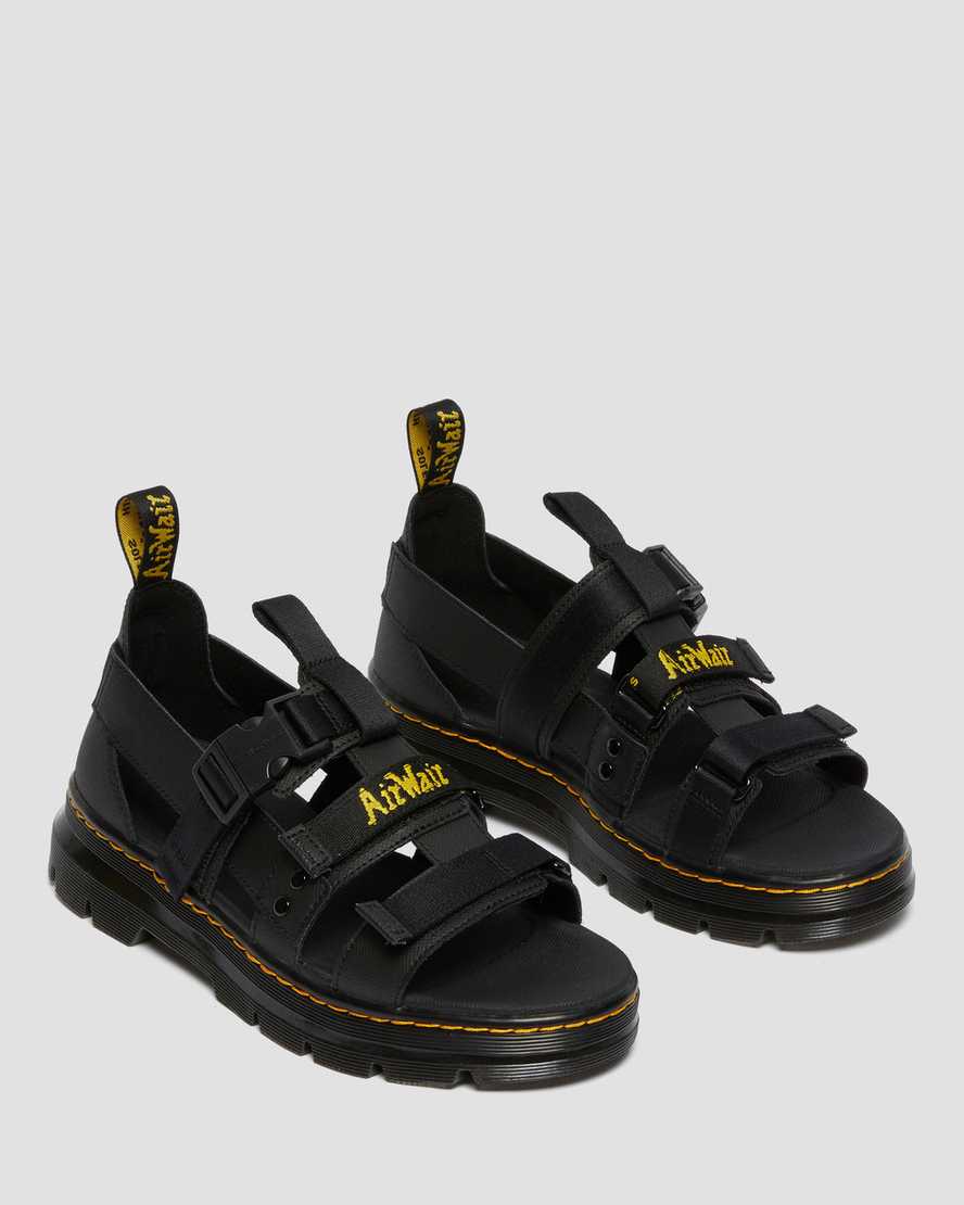 sorte dr martens pearson webbing damesandaler