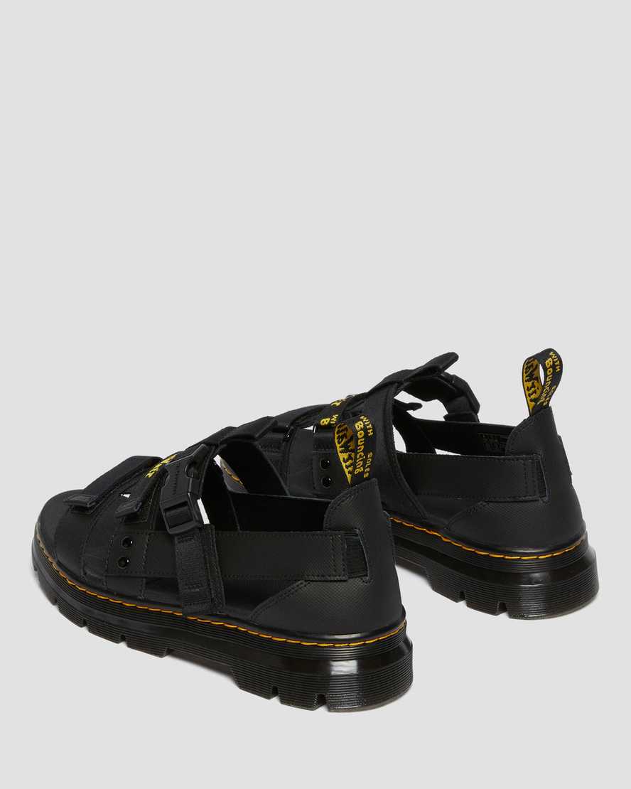 sorte dr martens pearson webbing damesandaler