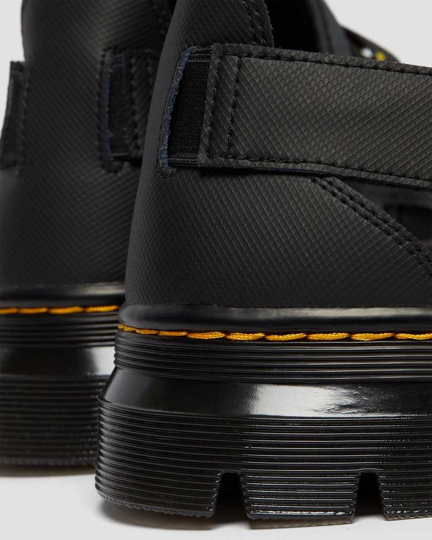 sorte dr martens pearson webbing damesandaler