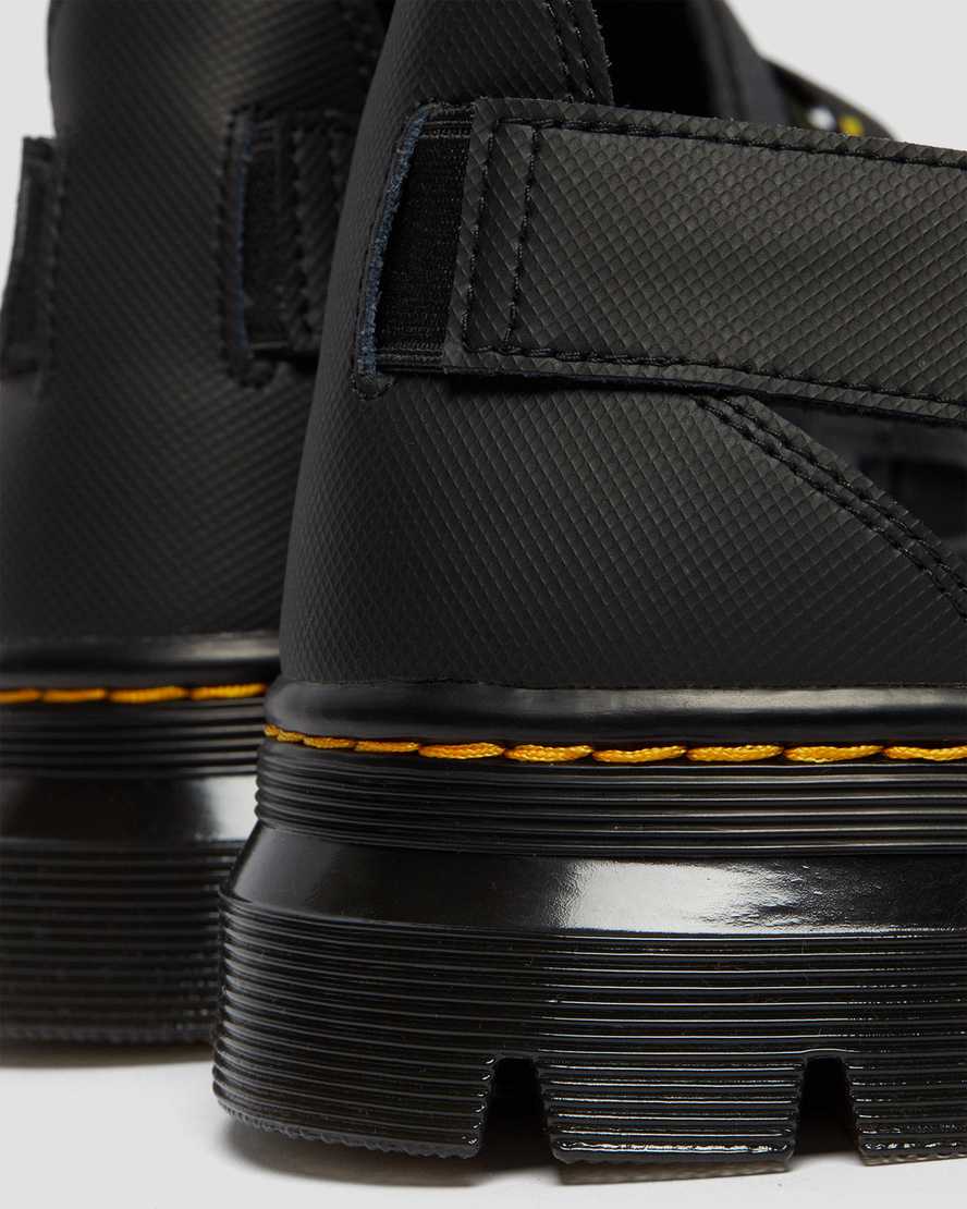sorte dr martens pearson webbing damesandaler