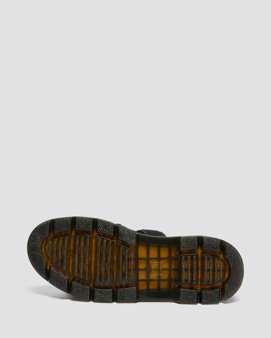 sorte dr martens pearson webbing damesandaler