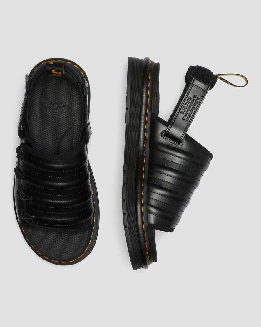sorte dr martens mura suicoke damesandaler