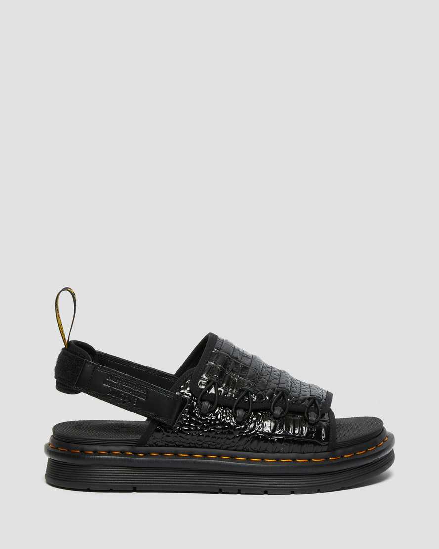 sorte dr martens mura suicoke croco damesandaler