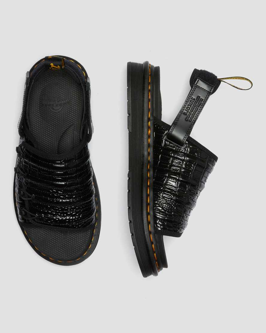 sorte dr martens mura suicoke croco damesandaler