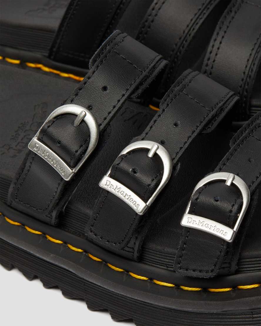sorte dr martens blaire dame slidesandaler