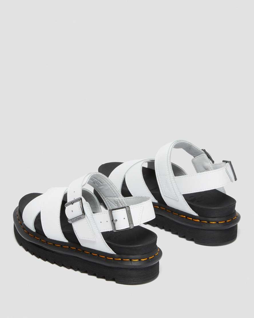 hvide dr martens voss ii dame sandaler med rem