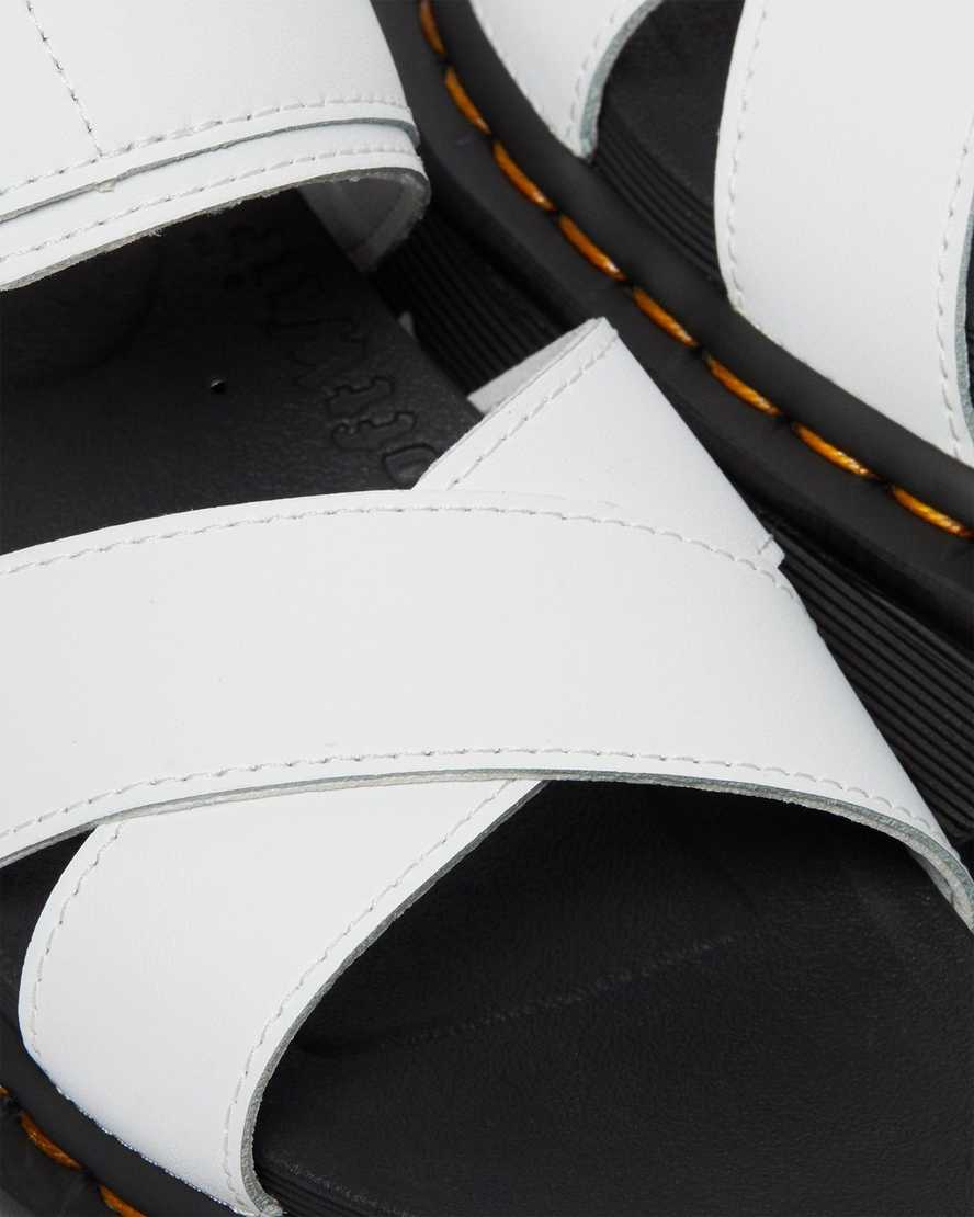 hvide dr martens voss ii dame sandaler med rem