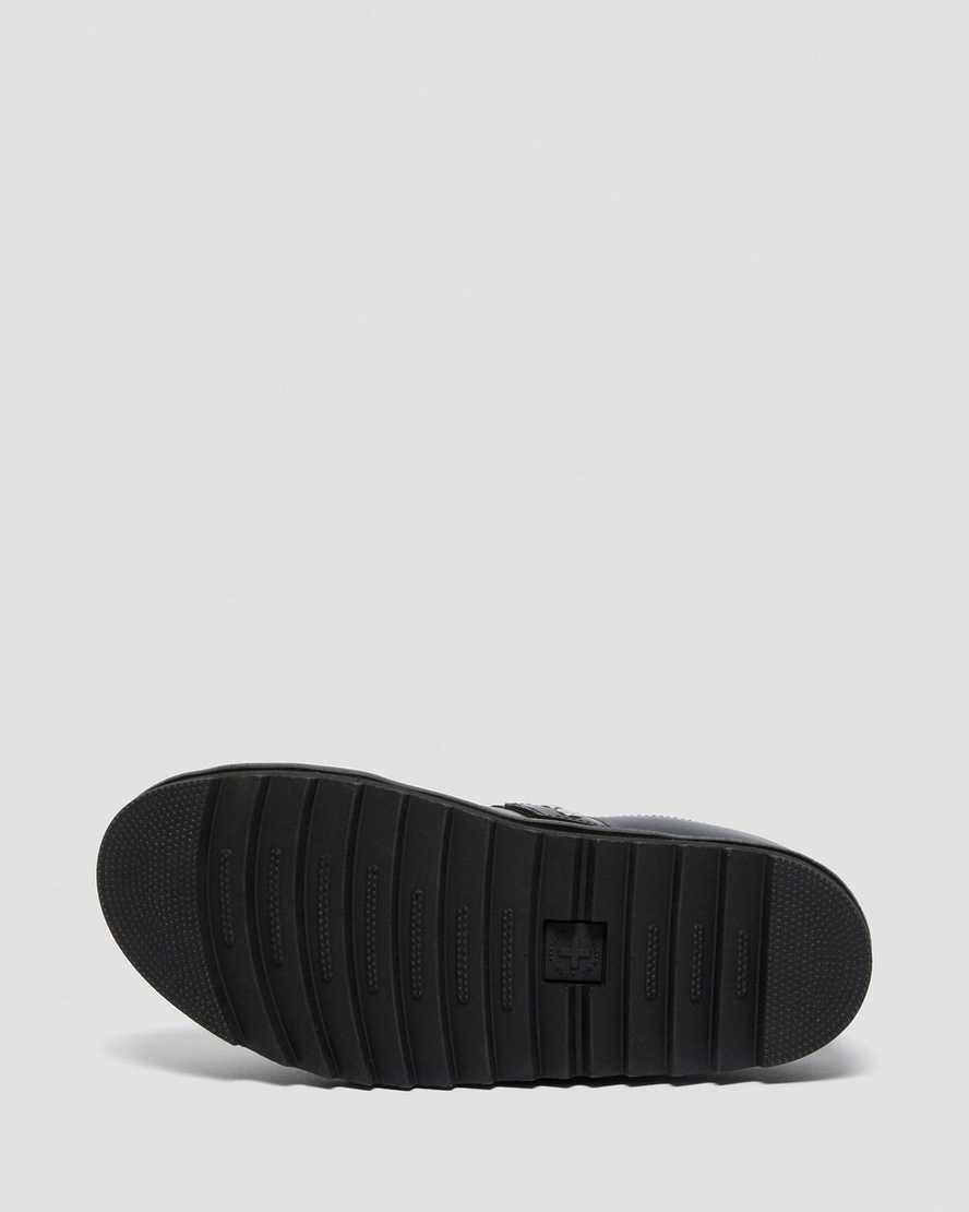 sorte dr martens terry ii dame sandaler med rem