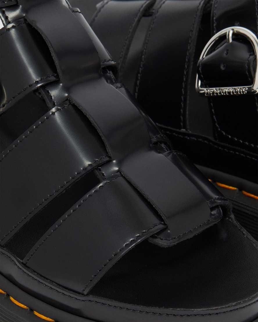 sorte dr martens mackaye dame sandaler med rem