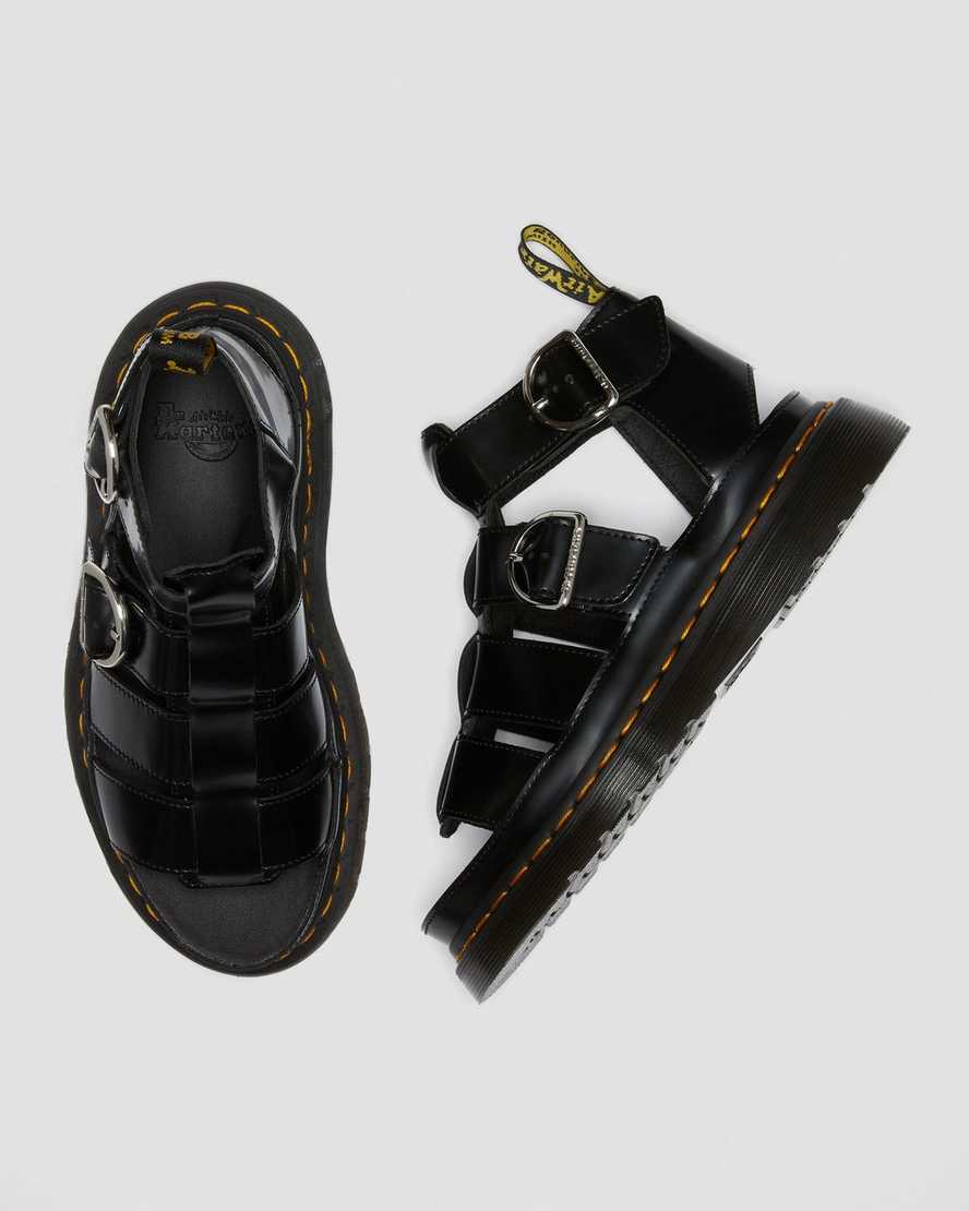 sorte dr martens mackaye dame sandaler med rem