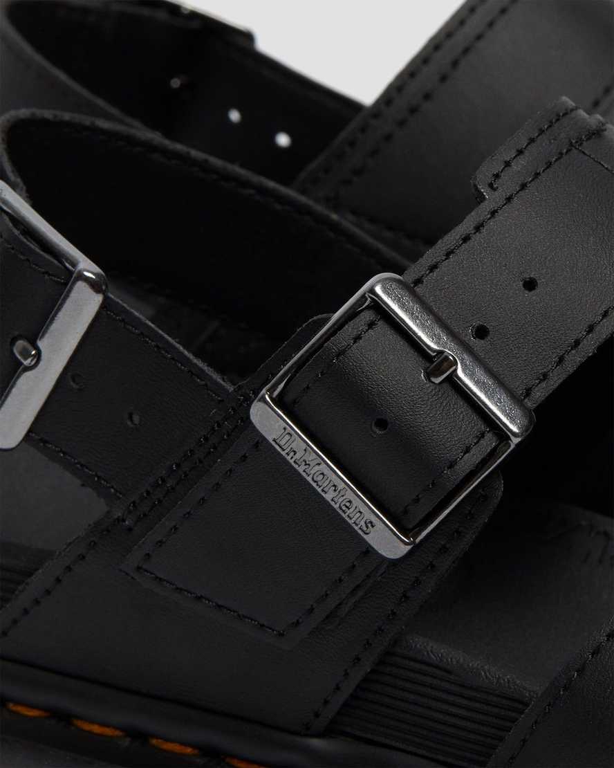 sorte dr martens voss ii dame sandaler med rem
