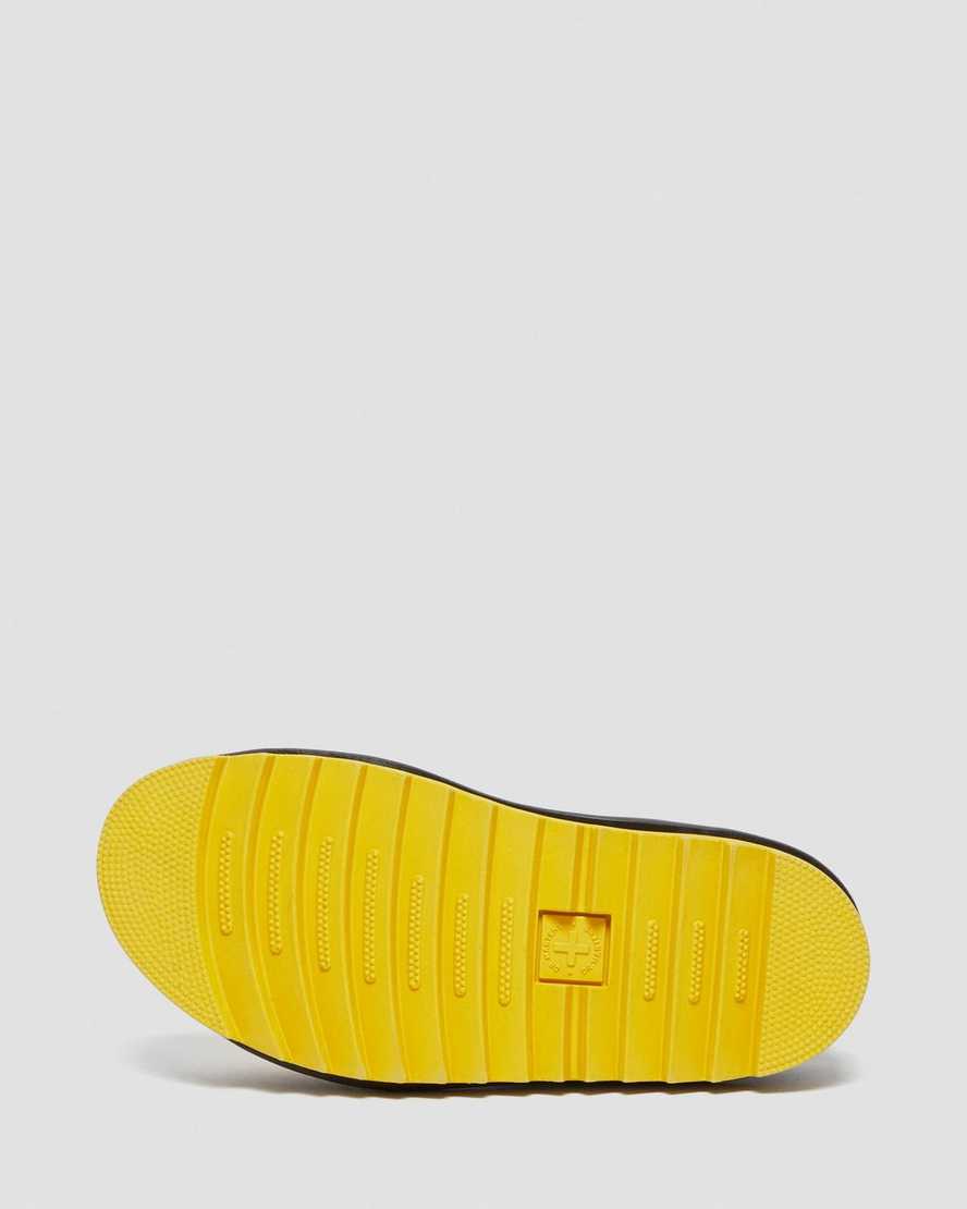 gule dr martens voss dame sandaler med rem