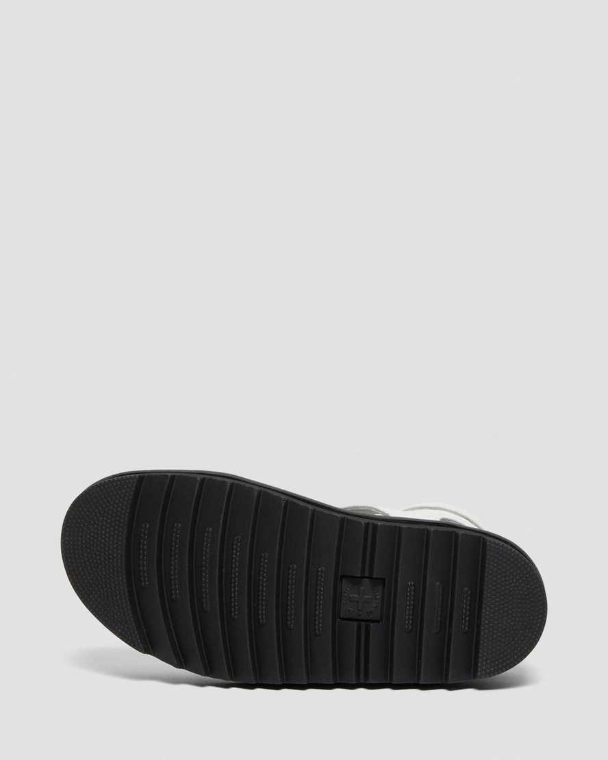 hvide dr martens olson lynlås sandaler med rem til dame