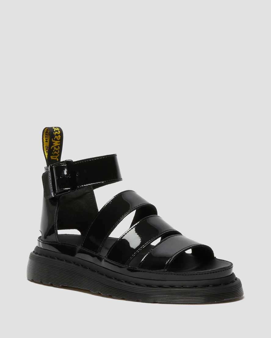 dr. martens clarissa ii patent dame sandaler med rem sort