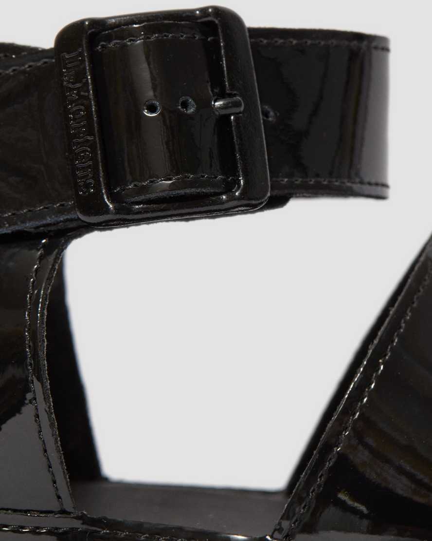 dr. martens clarissa ii patent dame sandaler med rem sort