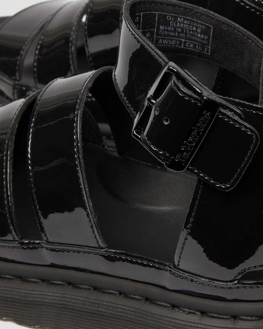 dr. martens clarissa ii patent dame sandaler med rem sort