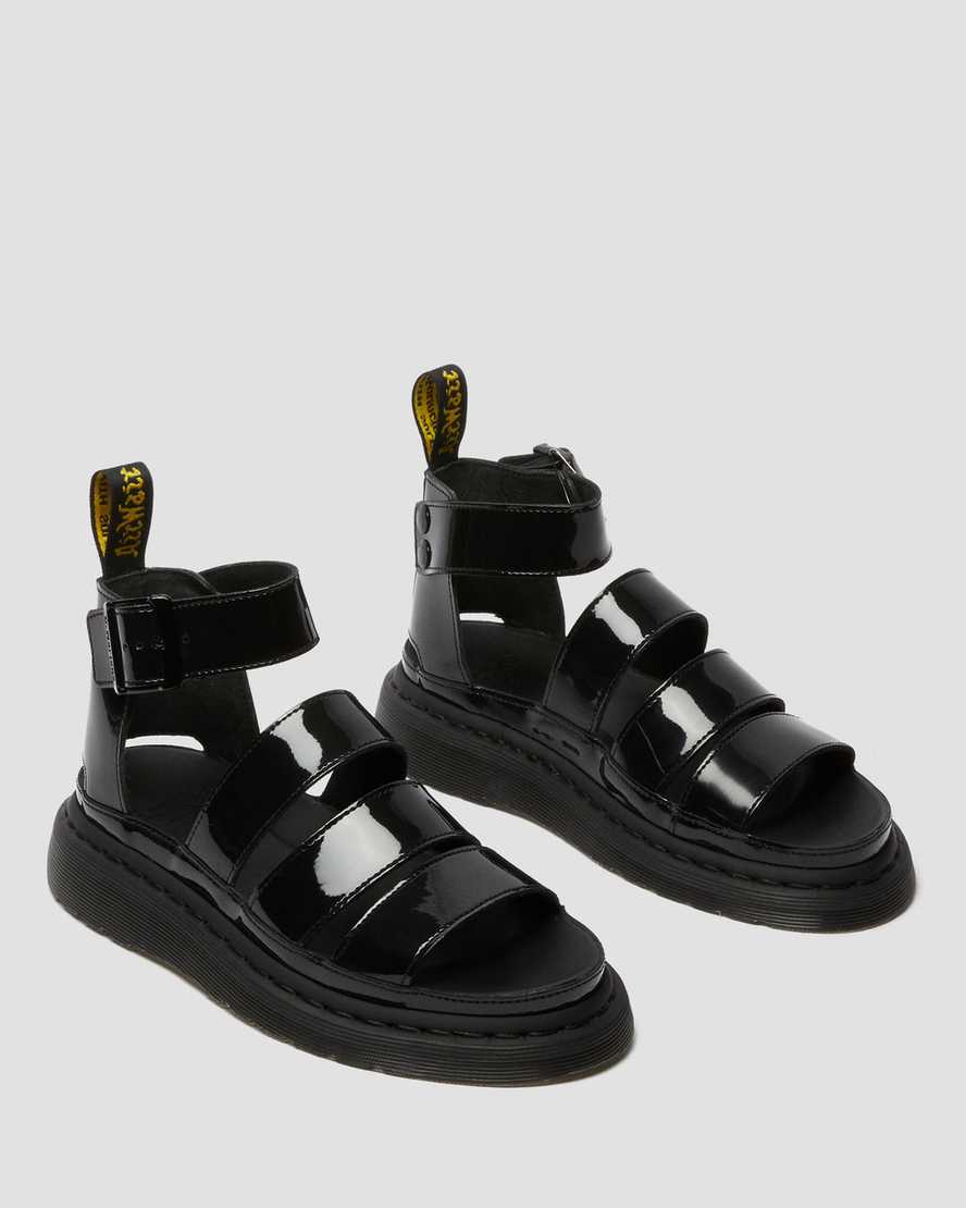 dr. martens clarissa ii patent dame sandaler med rem sort