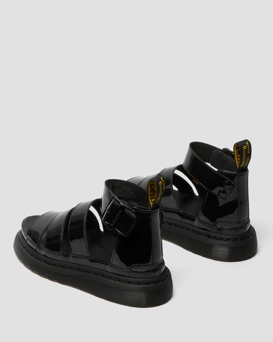 dr. martens clarissa ii patent dame sandaler med rem sort