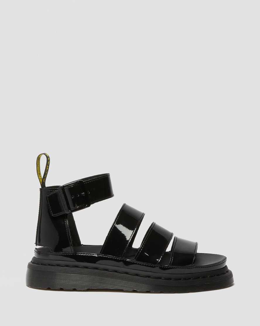 dr. martens clarissa ii patent dame sandaler med rem sort