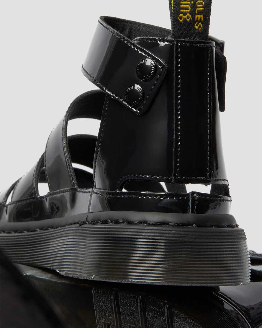 dr. martens clarissa ii patent dame sandaler med rem sort
