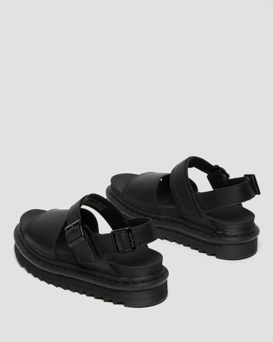 sorte dr martens voss dame sandaler med rem