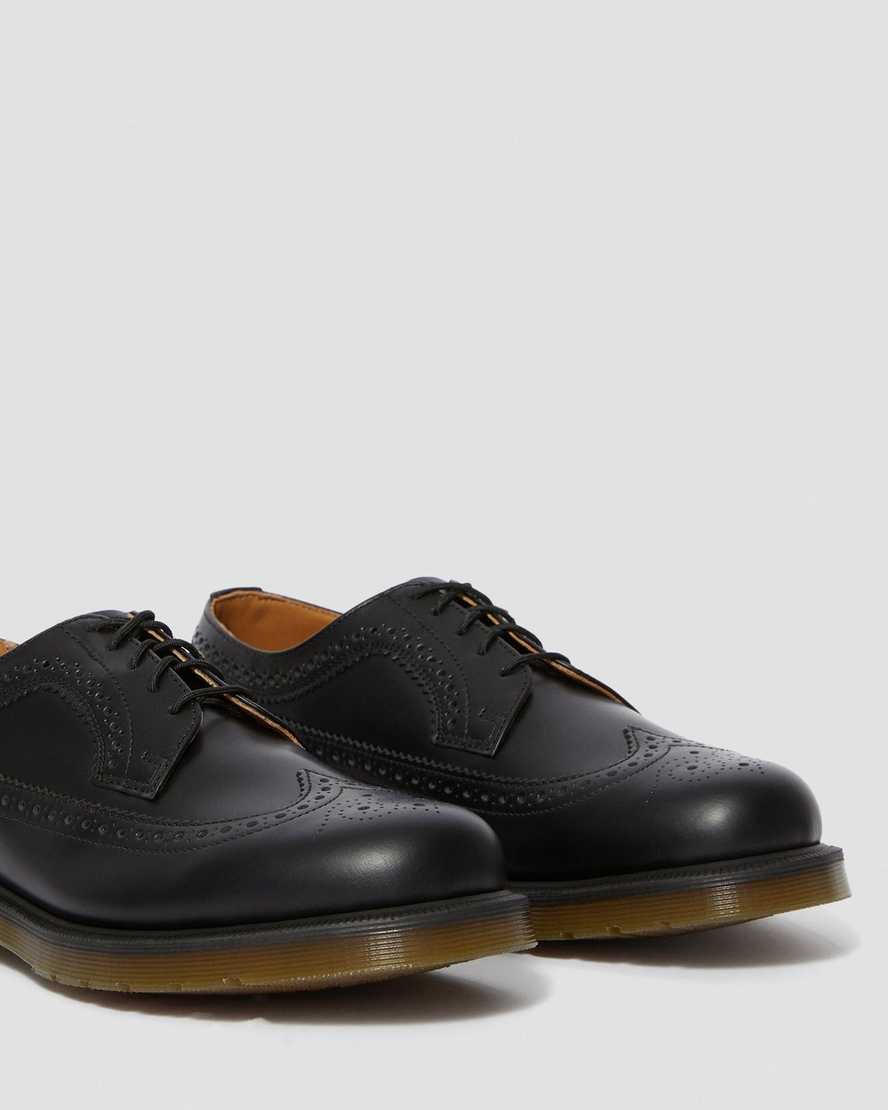 sorte dr martens 3989 smooth dame brogue sko