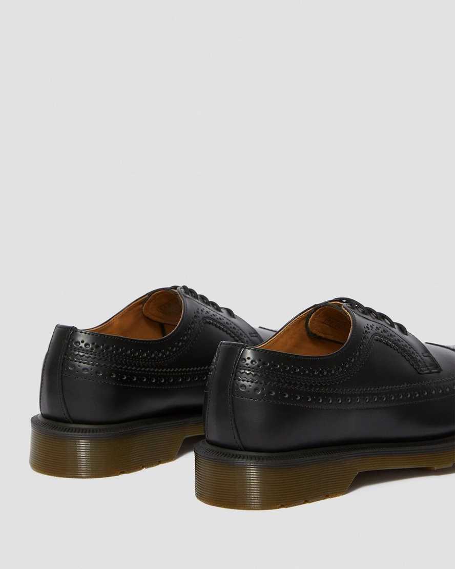 sorte dr martens 3989 smooth dame brogue sko