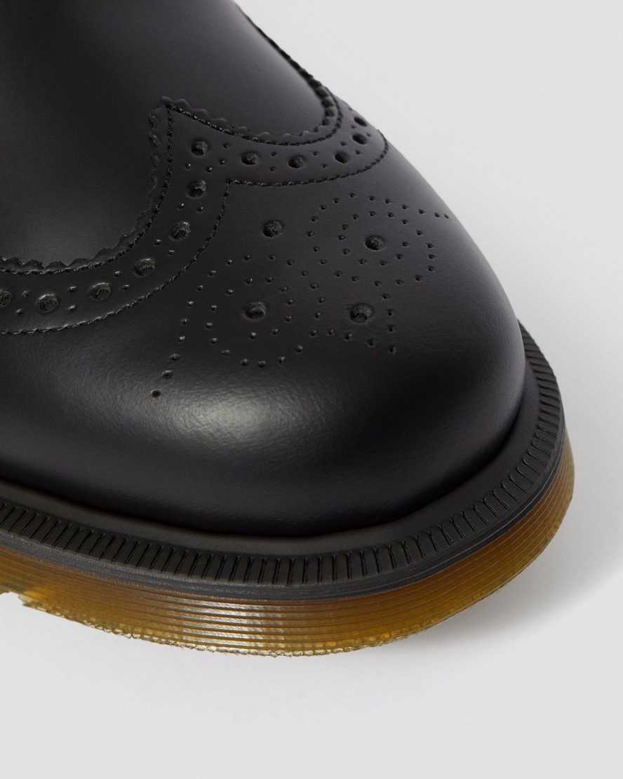 sorte dr martens 3989 smooth dame brogue sko